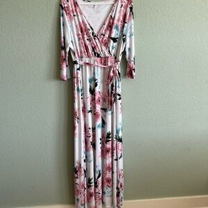 PinkBlush Maternity Floral Plus Size Dress 3XL